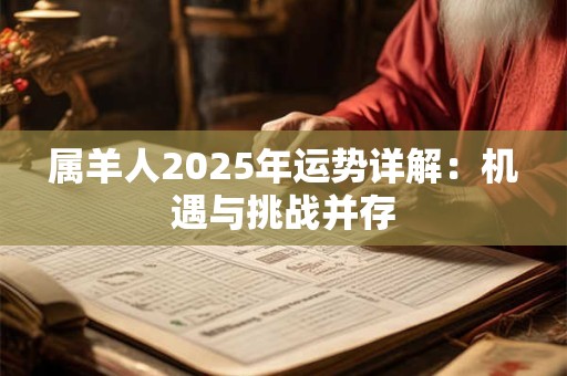 属羊人2025年运势详解：机遇与挑战并存