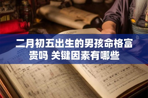 二月初五出生的男孩命格富贵吗 关键因素有哪些