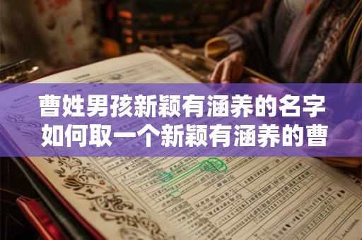 曹姓男孩新颖有涵养的名字 如何取一个新颖有涵养的曹姓男孩名字