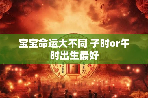 宝宝命运大不同 子时or午时出生最好