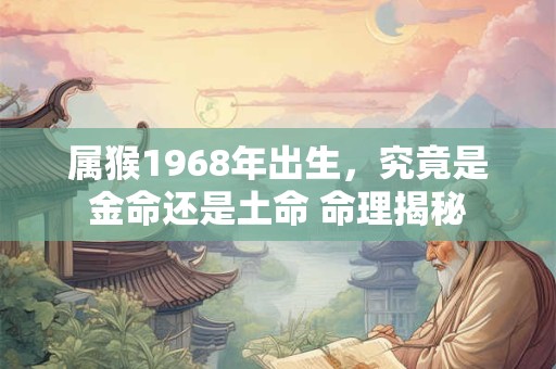 属猴1968年出生，究竟是金命还是土命 命理揭秘