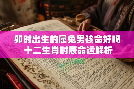 详细阅读:卯时出生的属兔男孩命好吗 十二生肖时辰命运解析 卯时出生的属兔男孩命好吗 十二生肖时辰命运解析