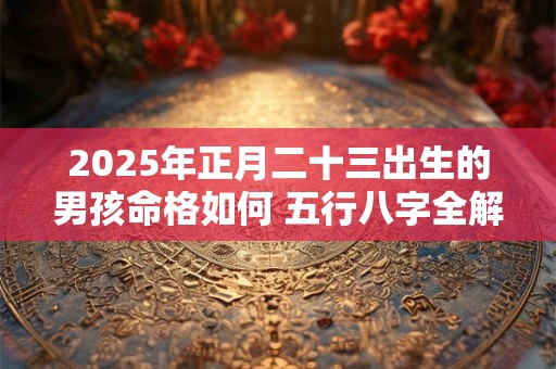 2025年正月二十三出生的男孩命格如何 五行八字全解析