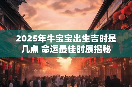 2025年牛宝宝出生吉时是几点 命运最佳时辰揭秘