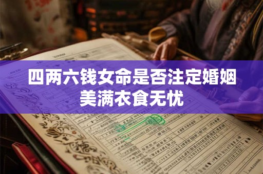 四两六钱女命是否注定婚姻美满衣食无忧