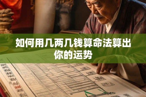 如何用几两几钱算命法算出你的运势