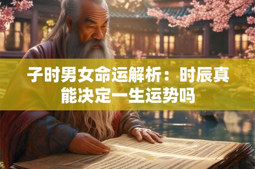 子时男女命运解析：时辰真能决定一生运势吗