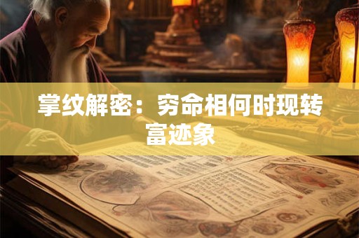 掌纹解密：穷命相何时现转富迹象
