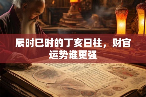 辰时巳时的丁亥日柱,财官运势谁更强 辰时巳时的丁亥日柱,财官运势谁更强