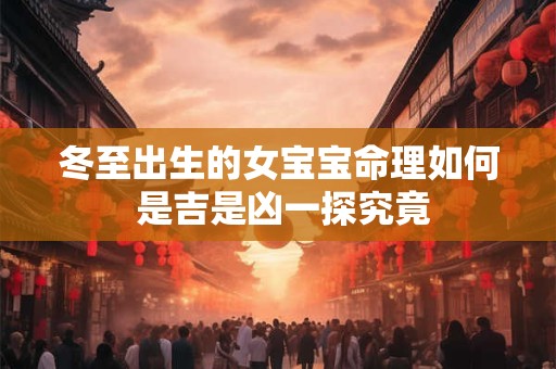 冬至出生的女宝宝命理如何 是吉是凶一探究竟