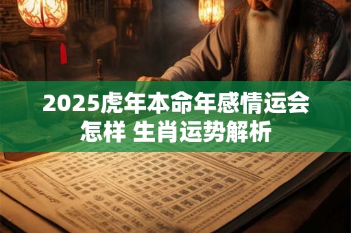 2025虎年本命年感情运会怎样 生肖运势解析 2025虎年本命年感情运会怎样 生肖运势解析