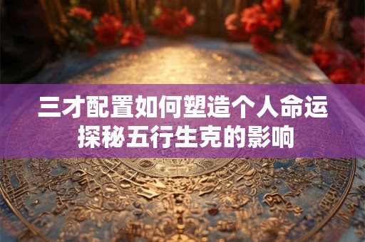 三才配置如何塑造个人命运 探秘五行生克的影响