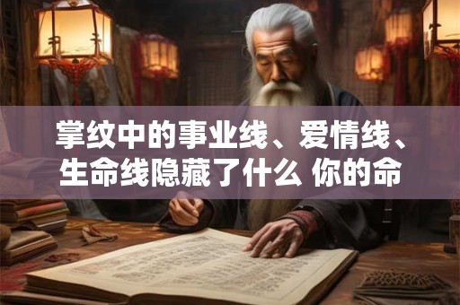 掌纹中的事业线、爱情线、生命线隐藏了什么 你的命运是否早已注定 掌纹中的事业线、爱情线、生命线隐藏了什么 你的命运是否早已注定