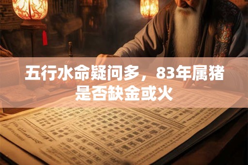 五行水命疑问多,83年属猪是否缺金或火 五行水命疑问多,83年属猪是否缺金或火