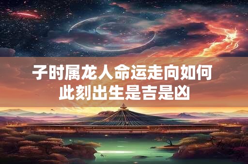 子时属龙人命运走向如何 此刻出生是吉是凶
