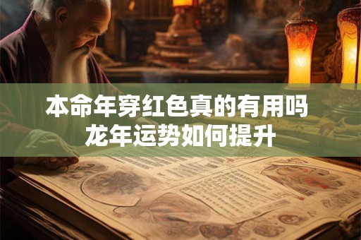本命年穿红色真的有用吗 龙年运势如何提升