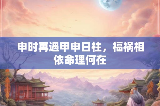 申时再遇甲申日柱，福祸相依命理何在