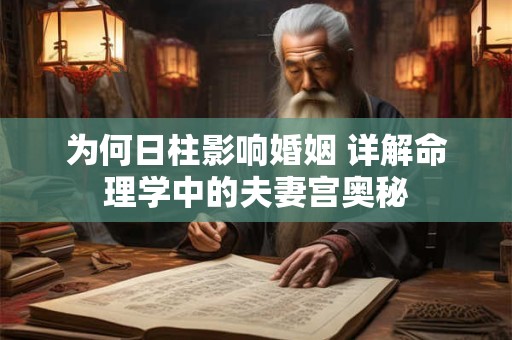 为何日柱影响婚姻 详解命理学中的夫妻宫奥秘