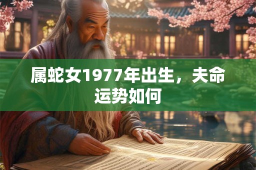 属蛇女1977年出生，夫命运势如何