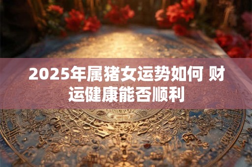 2025年属猪女运势如何 财运健康能否顺利