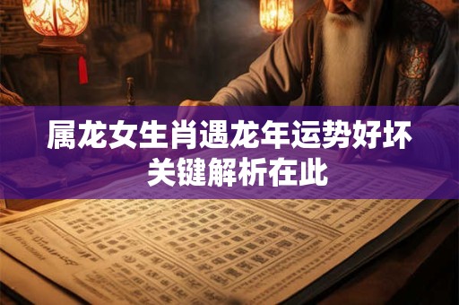 属龙女生肖遇龙年运势好坏  关键解析在此