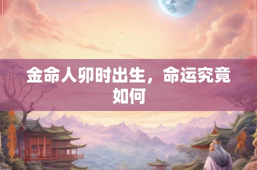 金命人卯时出生，命运究竟如何