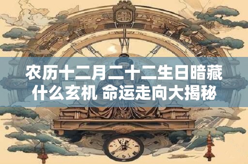 农历十二月二十二生日暗藏什么玄机 命运走向大揭秘
