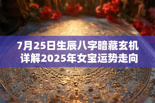 7月25日生辰八字暗藏玄机 详解2026年女宝运势走向 7月25日生辰八字暗藏玄机 详解2026年女宝运势走向