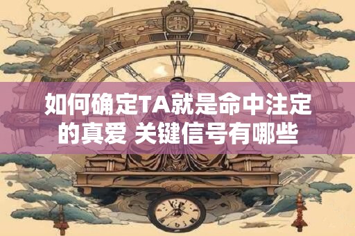 如何确定TA就是命中注定的真爱 关键信号有哪些
