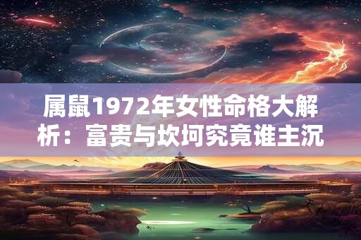 属鼠1972年女性命格大解析：富贵与坎坷究竟谁主沉浮