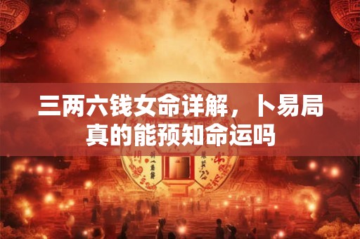 三两六钱女命详解，卜易局真的能预知命运吗