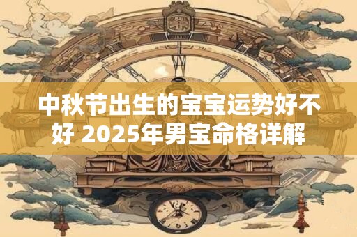 中秋节出生的宝宝运势好不好 2025年男宝命格详解