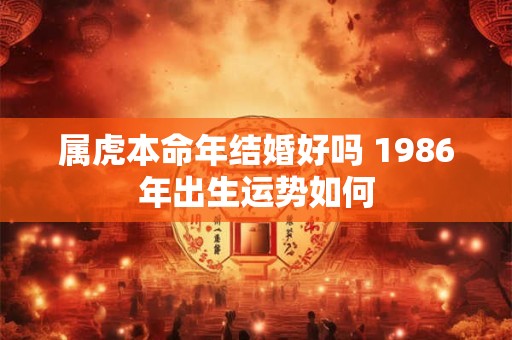 属虎本命年结婚好吗 1986年出生运势如何