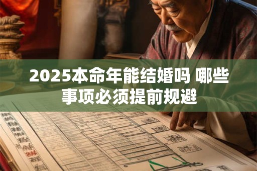 2025本命年能结婚吗 哪些事项必须提前规避