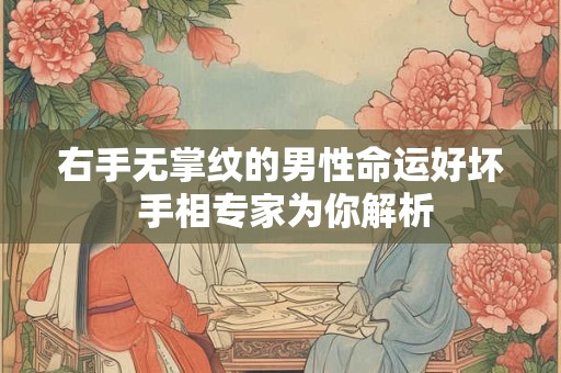 右手无掌纹的男性命运好坏 手相专家为你解析