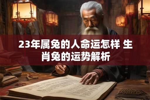 23年属兔的人命运怎样 生肖兔的运势解析