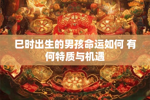 巳时出生的男孩命运如何 有何特质与机遇