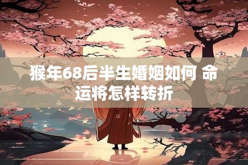 猴年68后半生婚姻如何 命运将怎样转折