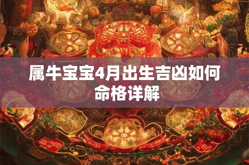 属牛宝宝4月出生吉凶如何 命格详解