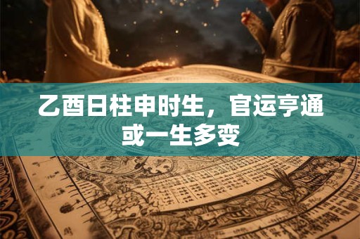 乙酉日柱申时生，官运亨通或一生多变