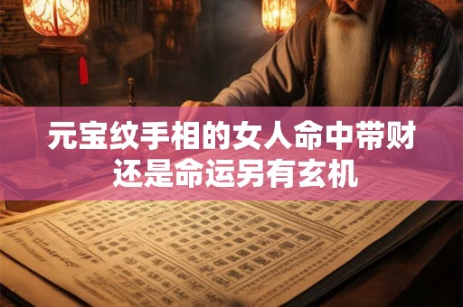 元宝纹手相的女人命中带财 还是命运另有玄机