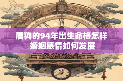 属狗的94年出生命格怎样 婚姻感情如何发展