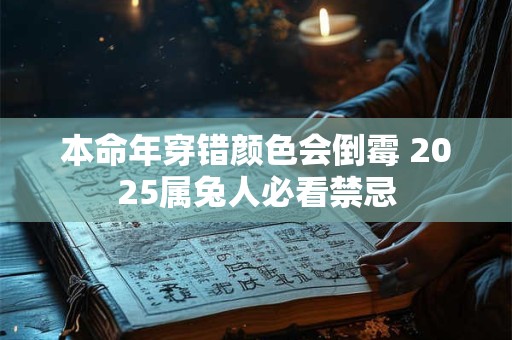 本命年穿错颜色会倒霉 2025属兔人必看禁忌