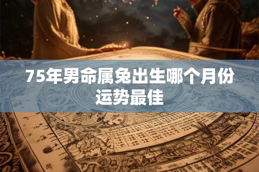 75年男命属兔出生哪个月份运势最佳