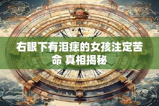 右眼下有泪痣的女孩注定苦命 真相揭秘