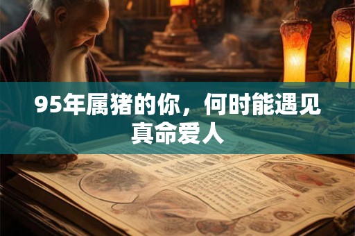 95年属猪的你，何时能遇见真命爱人