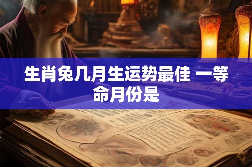 生肖兔几月生运势最佳 一等命月份是