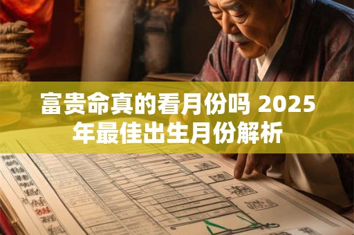 富贵命真的看月份吗 2025年最佳出生月份解析