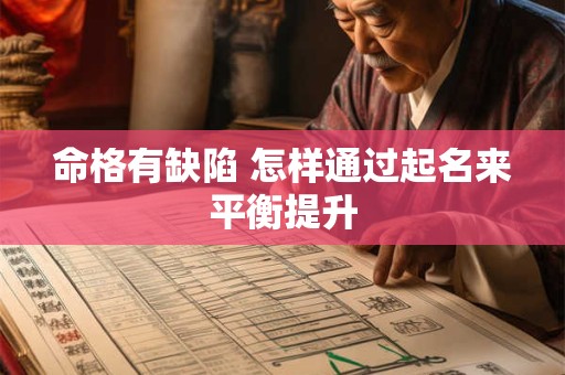命格有缺陷 怎样通过起名来平衡提升