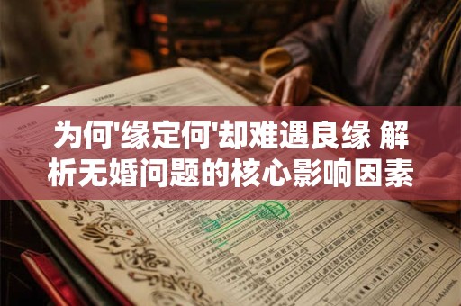 为何'缘定何'却难遇良缘 解析无婚问题的核心影响因素